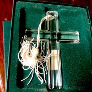 Christmas cross Waterford ordainment